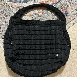 Black Free People Quilted Carryall